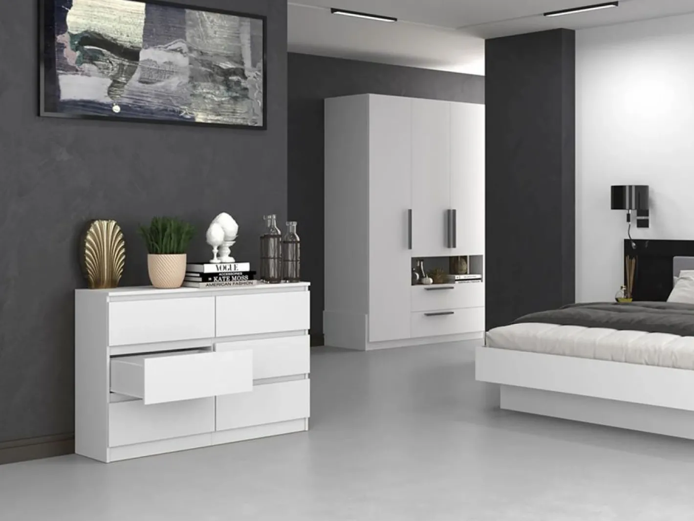 SELSEY Cómoda|Cómoda de seis cajones - 120 cm - - MALWA