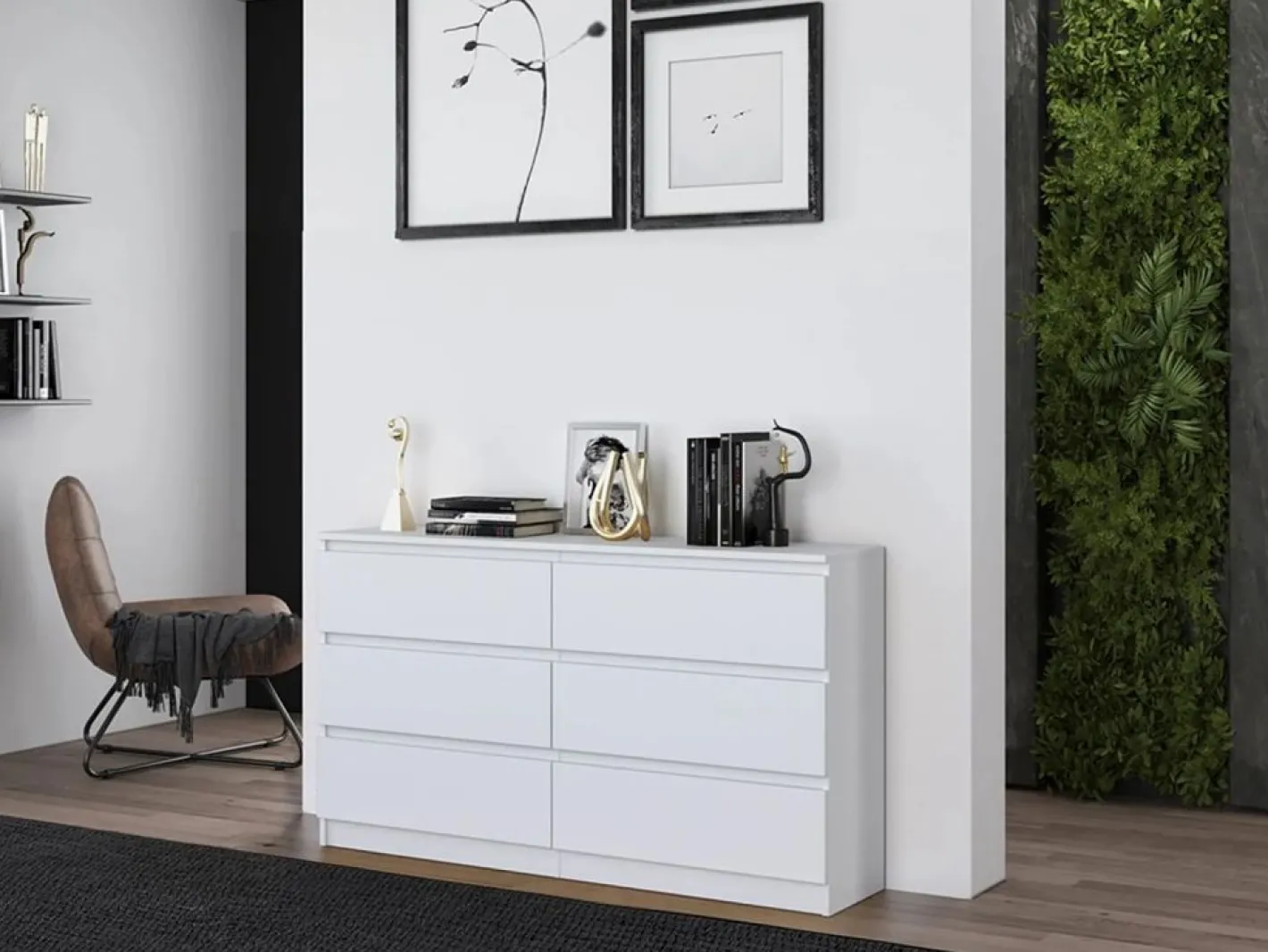 SELSEY Cómoda|Cómoda de seis cajones - 138 cm - - MALWA