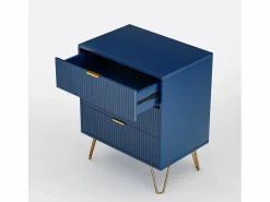 Cómoda de tres cajones, mueble de almacenaje, con tiradores dorados, mesita de noche, 60 x 40 x 70 cm, color^ Sale