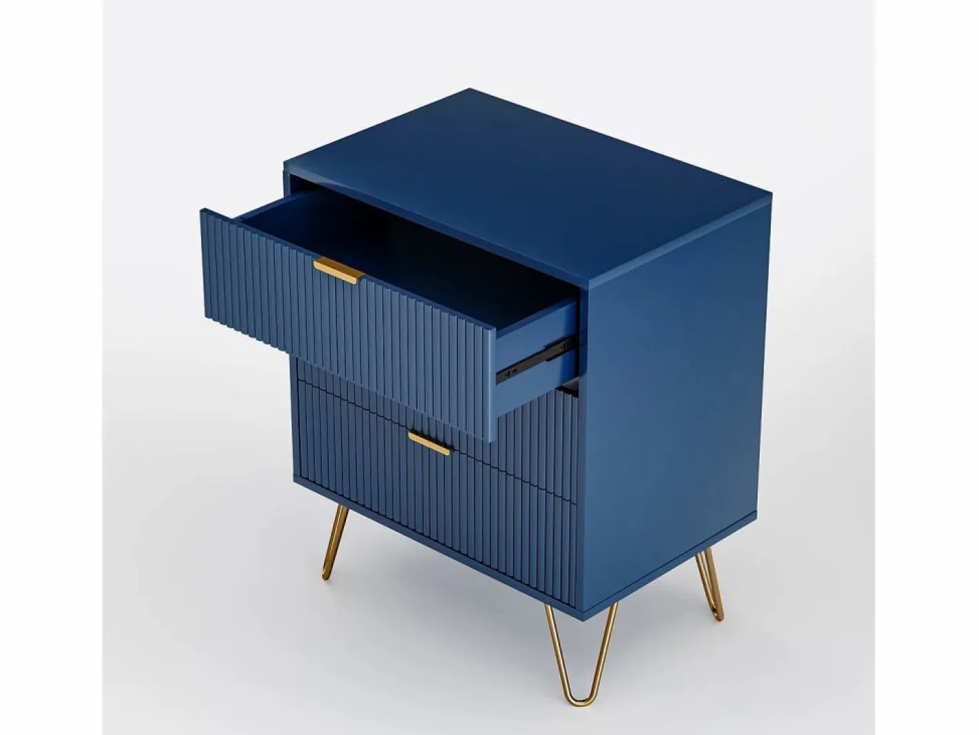 Cómoda de tres cajones, mueble de almacenaje, con tiradores dorados, mesita de noche, 60 x 40 x 70 cm, color^ Sale