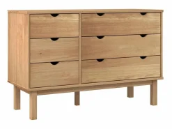 Cómoda OTTA madera maciza de pino 111x43x73,5 cm ES65993 Marru00f3n Online