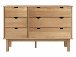 Cómoda OTTA madera maciza de pino 111x43x73,5 cm ES65993 Marru00f3n Online