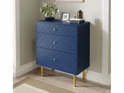 ModernLuxe Cómoda Ragement para dormitorio - 3 cajones - oscuro Azul Outlet