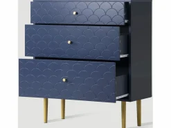 ModernLuxe Cómoda Ragement para dormitorio - 3 cajones - oscuro Azul Outlet
