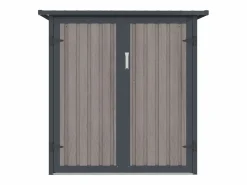 Cobertizo de bicicletas de acero galvanizado con efecto madera de 2,8 m² para 2 bicicletas - NIKI^EXPERTLAND Discount