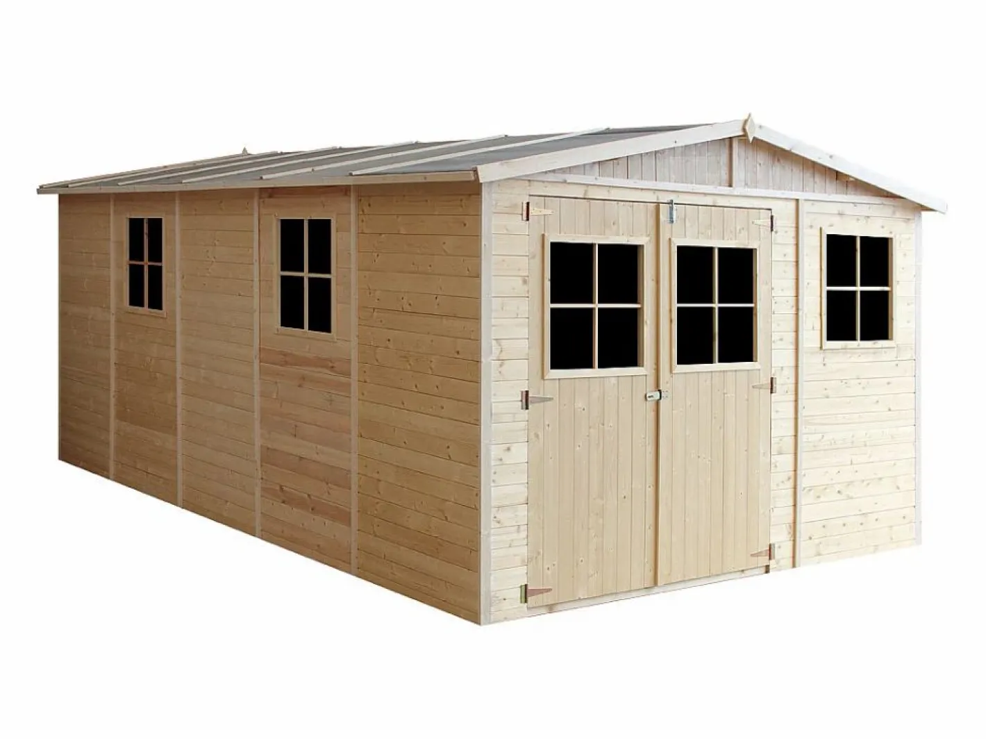 Cobertizo de madera con suelo tratado - 324x516 cm /15 m² - M337+M337G^Timbela Sale