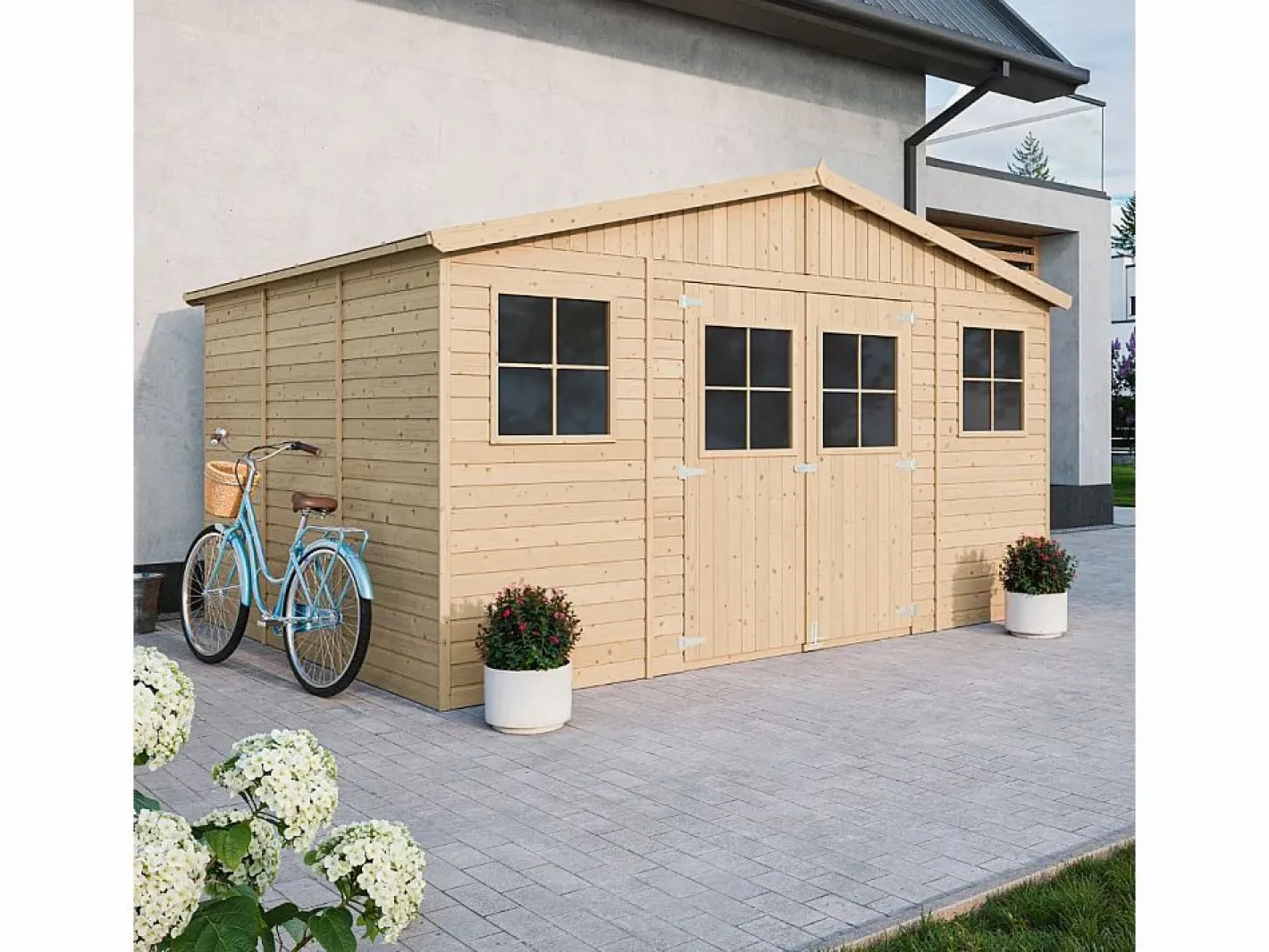 Timbela Caseta De Jardín|Cobertizo de madera para jardín - A246x418x320 cm / 12m² - M331