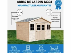 Timbela Caseta De Jardín|Cobertizo de madera para jardín - A246x418x320 cm / 12m² - M331