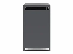 EXPERTLAND Cobertizo para cubo de basura en acero galvanizado 1 cubo 68x80x116 240L LOKAFA Gris antracita Outlet