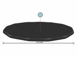 Bestway Cobertor Invierno para Piscina Desmontable Redonda Ø360 cm Negro New
