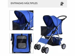 Cochecito para perro y gato 75x45x97 cm^PawHut Hot