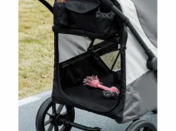 Transportín De Paseo Para Animales|Cochecito plegable para perros y gatos hasta 30 kg, poliéster, oscuro (124x67x100 cm)