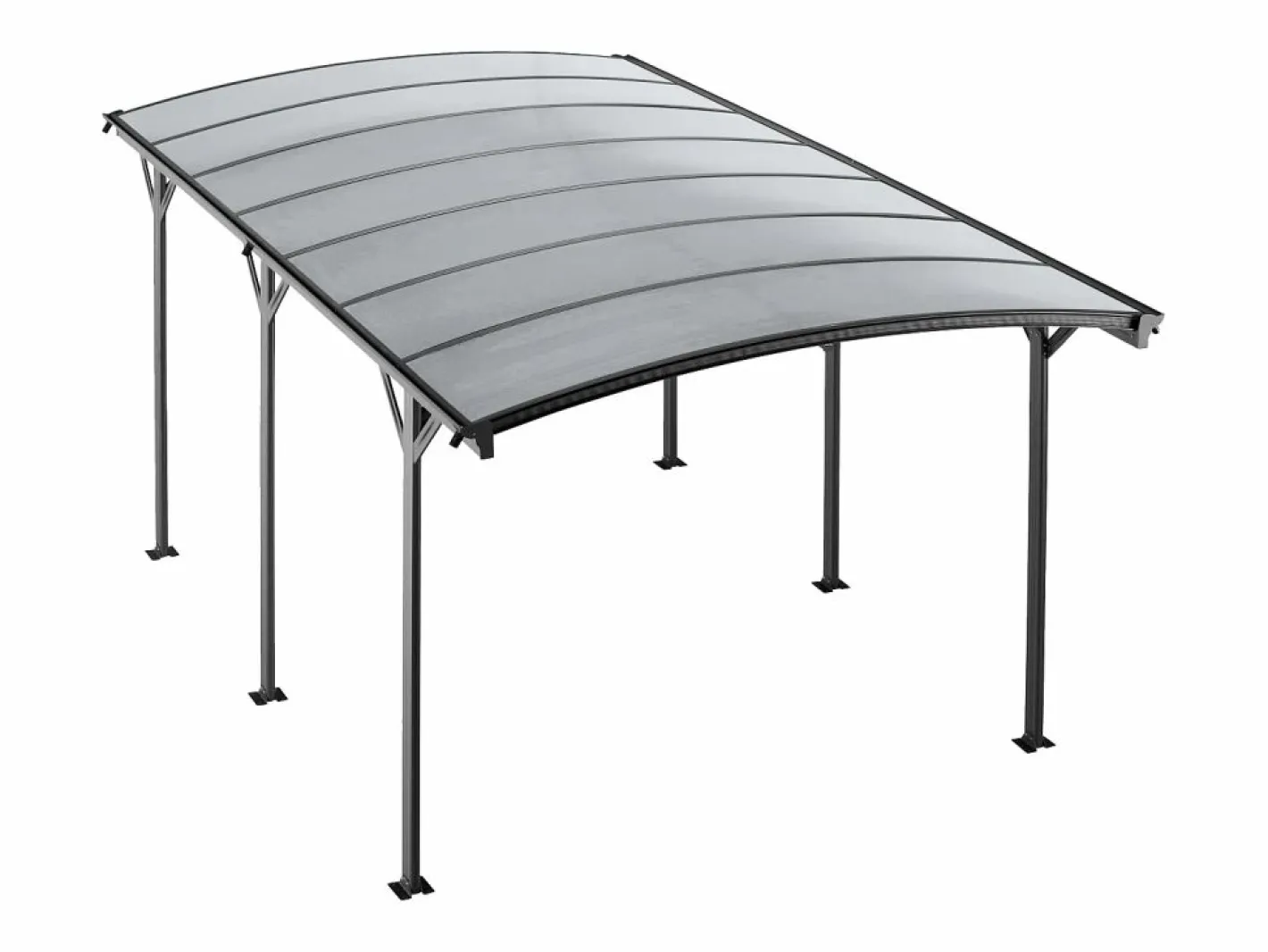 EXPERTLAND Cochera|Cochera de aluminio autoportante para coche - 1 coche - 15,15 m² - - BARESA