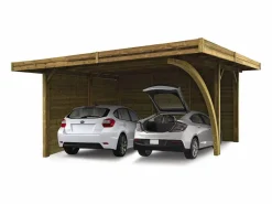 Habitat et jardin Cochera|Cochera de madera para coche - 19,35 m² - 5,06 x 6,06 m