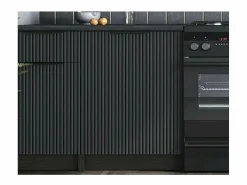 MSO Cocina 240 cm estilo roble y carbón Justin Negro New