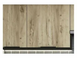 MSO Cocina 240 cm estilo roble y carbón Justin Negro New