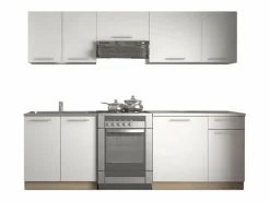MSO Cocina Completa|Cocina blanca con encimera de roble RUSTICA