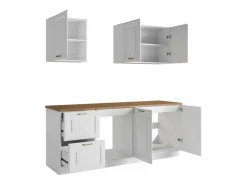 Cocina completa - Con encimera de 200 cm - Blanca y natural - CELOMIA^Vente-unique Clearance