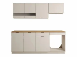 Cocina completa - Con encimera de 200 cm - Beige y Natural - CARMEO^Vente-unique Discount