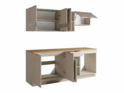 Cocina completa - Con encimera de 200 cm - Beige y Natural - CARMEO^Vente-unique Discount