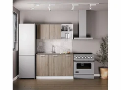 Cocina Completa haaus Ara, Roble Sonoma Oscuro/Blanco, L 120 cm^ Best