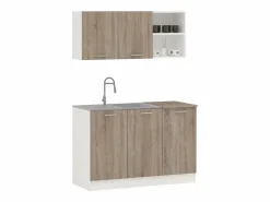 Cocina Completa haaus Ara, Roble Sonoma Oscuro/Blanco, L 120 cm^ Best