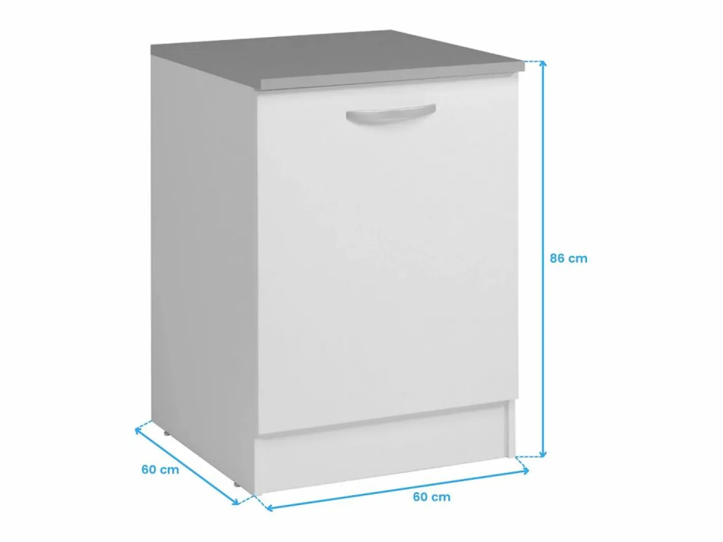 Cocina Completa|Cocina Eko Contemporánea Blanca con 4 Módulos Aéreos y 5 Bajos (SIN Campana)