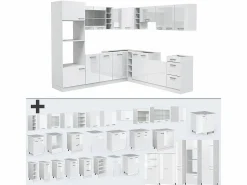 Vicco Cocina Completa|Cocina esquinera alto brillo/ 247x60x81.6 r-line