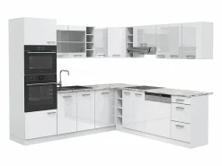 Cocina esquinera alto brillo/ 247x46x81.6 r-line^Vicco