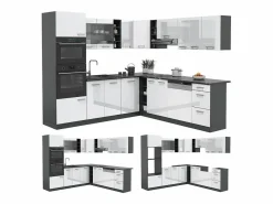 Vicco Cocina esquinera brillo/antracita 247x60x81.6 r-line Blanco Online