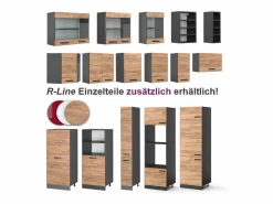 Vicco Cocina esquinera oro power roble/antracita 270x60x81.6 rick Color natural oscuro Online