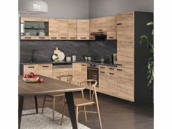 Cocina esquinera oro power roble/antracita 287x60x81.6 r-line^Vicco Sale