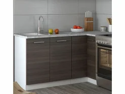 Cocina esquinera precioso gris/blanco 190x60x81.6 rick^Vicco Outlet