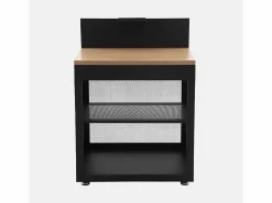 Sweeek Materiales Y Utensilios De Cocina|Cocina exterior de acero y decoración de madera 1 estante, 80cm