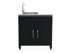 Sweeek Materiales Y Utensilios De Cocina|Cocina exterior de acero con fregadero de 80cm
