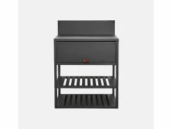 Cocina exterior de acero, 1 armario, 2 estantes, 80cm^Sweeek Discount