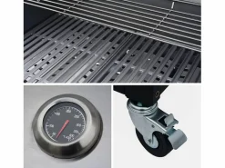Sweeek Barbacoa|Cocina exterior de acero con barbacoa de gas americana de 5 quemadores
