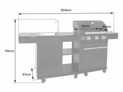Cocina exterior modular FYRA - 3 quemadores^Cook'in Garden Hot