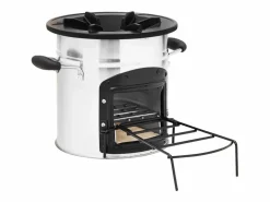 vidaxl Barbacoa|Cocina leña camping acero inoxidable 45,5x33x25,5 cm