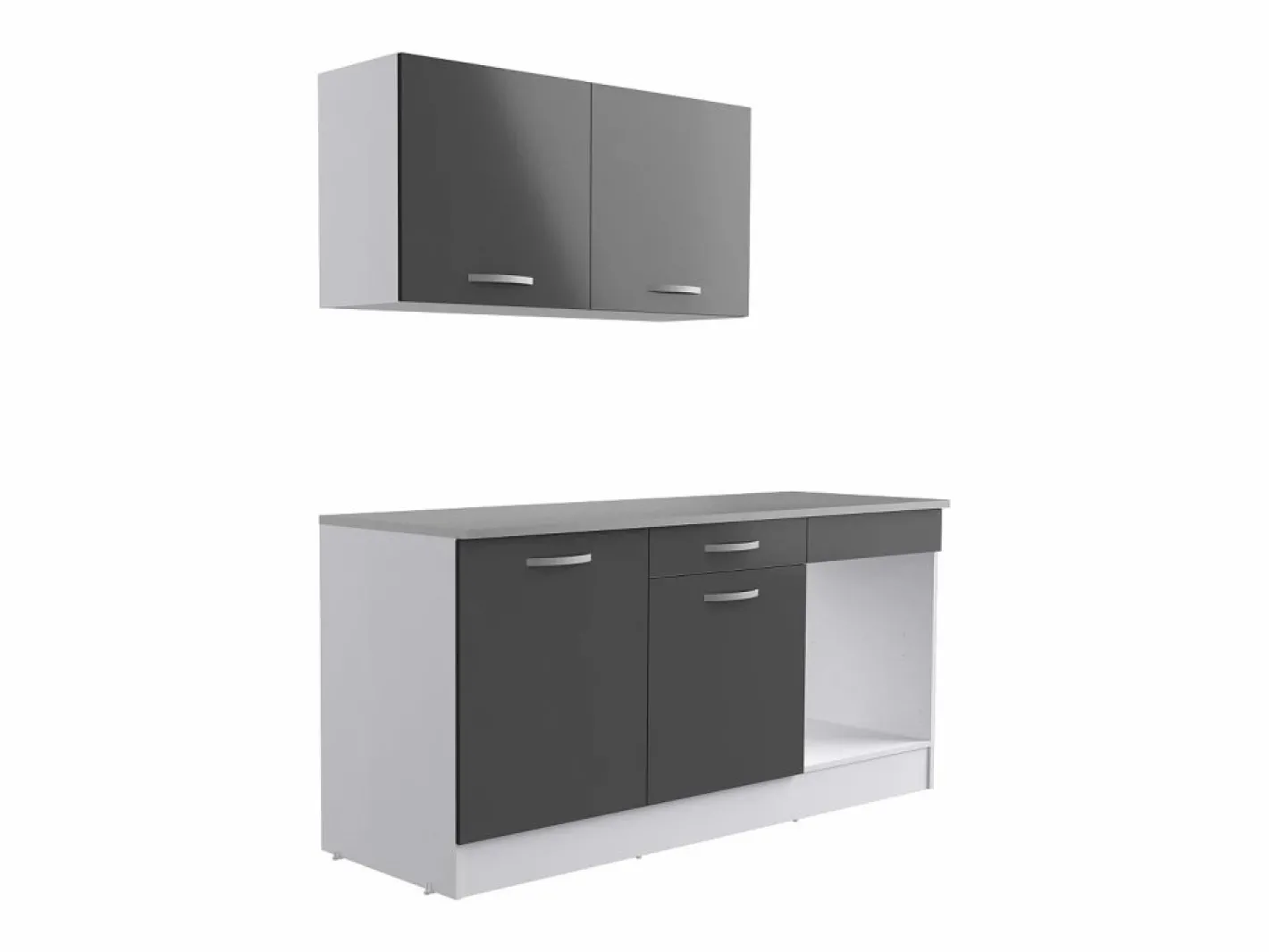 Cocina Modular Block Eko Gris 180 cm Blanco Hot