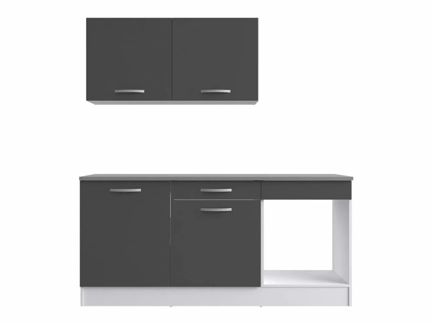 Cocina Modular Block Eko Gris 180 cm Blanco Hot
