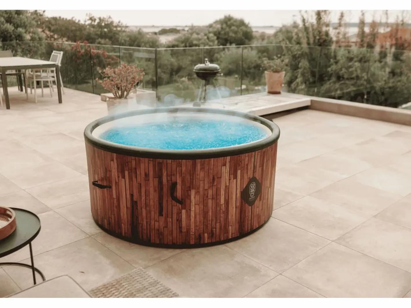 Spa Hinchable|Coco Spa Bali Spa Hinchable - 150 cm de Diámetro - 800 Litros - Motor de 2240 W - De 2 a 4 Personas