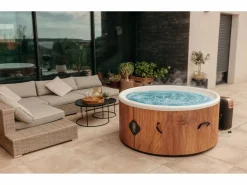 Spa Hinchable|Coco Spa Tahiti Spa Hinchable - 150 cm de diámetro - 800 litros - Motor de 2240 W - Para 2 a 4 personas