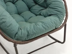 Cocon - Mecedora de ratán - Estructura de acero con cojín suave - Para uso en interiores y exteriores^ Hot
