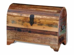Cofre de almacenamiento de madera maciza reciclada ES164162^ Discount