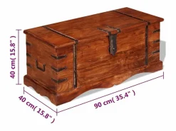 Cofre de almacenamiento de madera maciza ES158977^ Discount