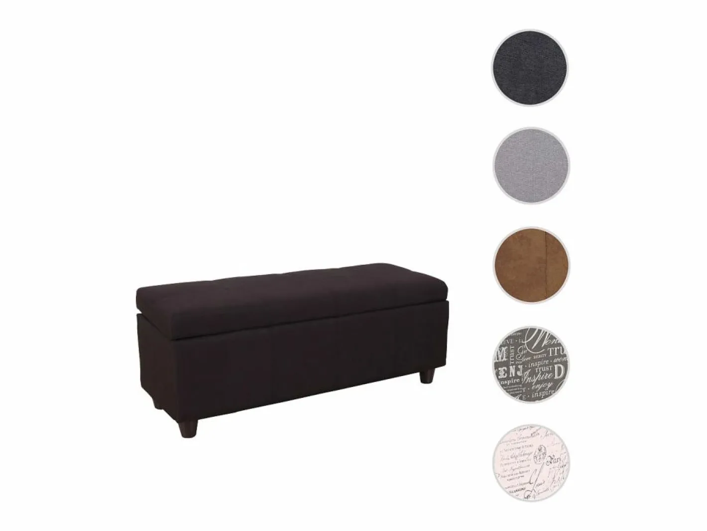 MCW Cofre de almacenamiento Kriens, Negro Discount