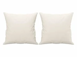 Cojines decorativos 2 uds cuero sintético 40x40 cm ES484694^ Clearance
