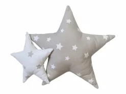 Cojines set de 2 algodón 30x30/50x50cm Gris Best