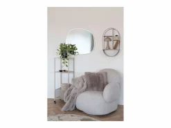 ebuy24 Cojín de piel sintética 45 x 45 cm Beige Clearance